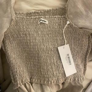 NWT - Reformation Gitane Dress - SIZE 1X in Oatmeal